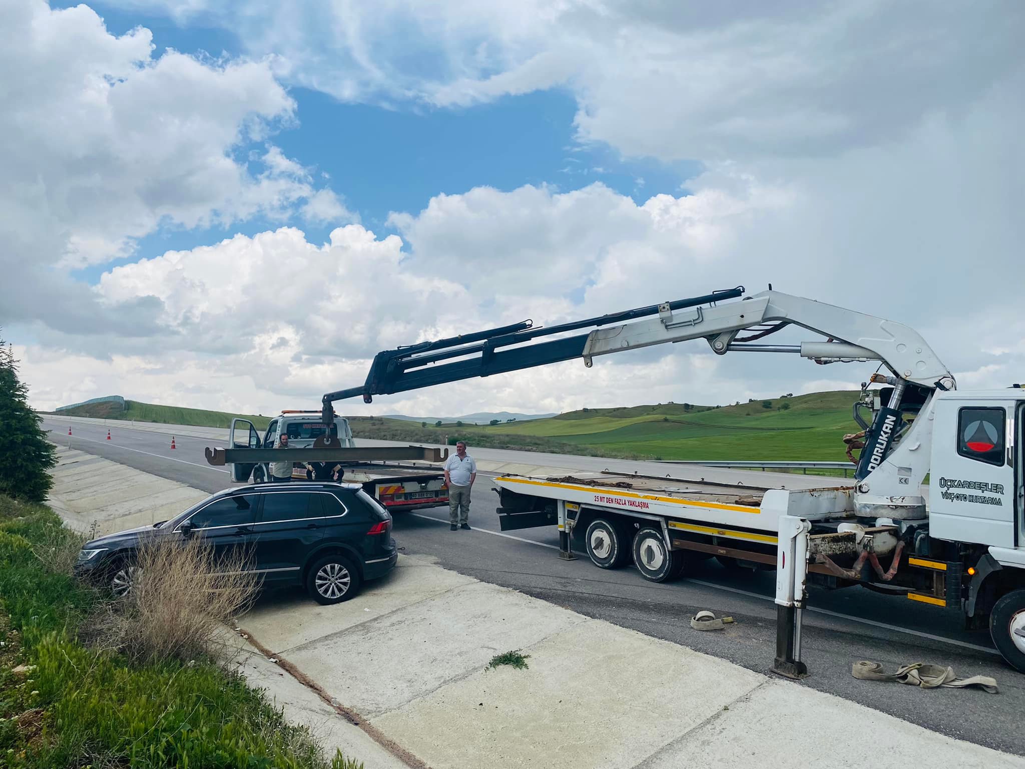 Şarampolden Vinçli Kurtarma Operasyonu Kırıkkale