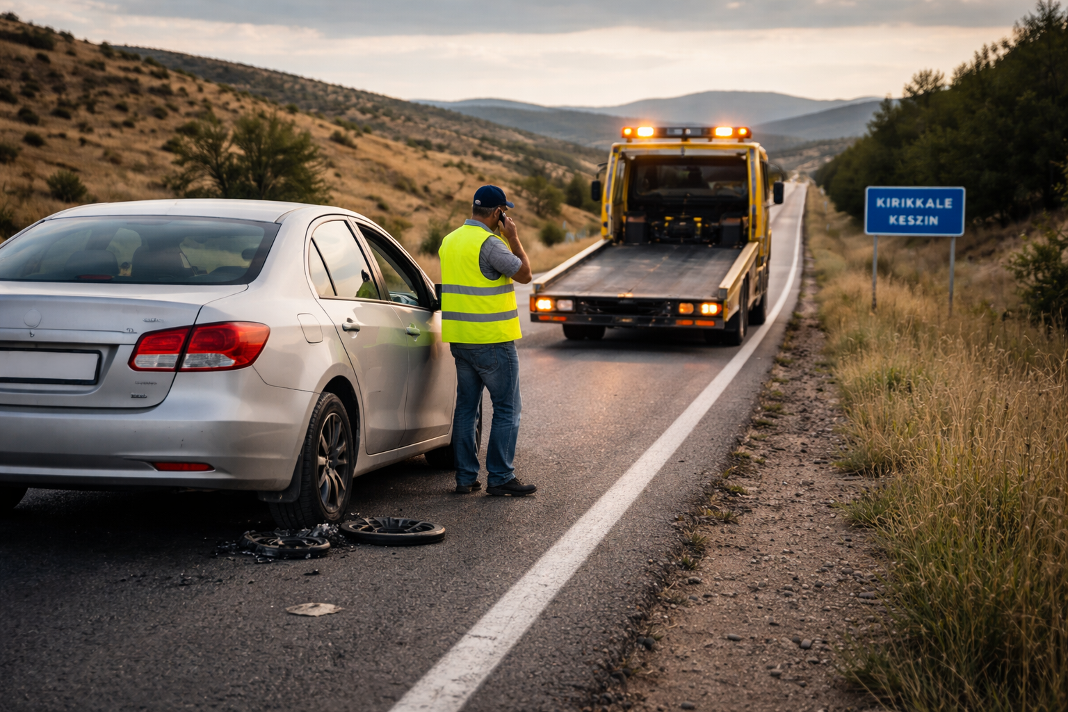 Karda Kalan Aracı Kurtaran Kurtarıcı Kırıkkale